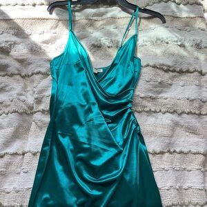 Teal mini dress